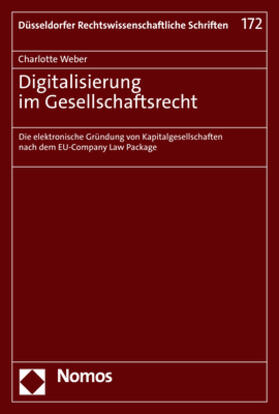 Weber |  Weber, C: Digitalisierung im Gesellschaftsrecht | Buch |  Sack Fachmedien