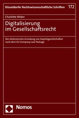 Weber |  Digitalisierung im Gesellschaftsrecht | Buch |  Sack Fachmedien