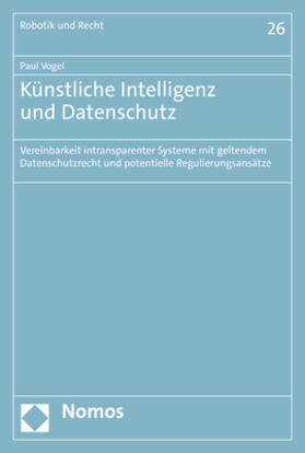 Vogel |  Künstliche Intelligenz und Datenschutz | Buch |  Sack Fachmedien