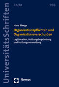 Steege |  Steege, H: Organisationspflichten und Organisationsverschuld | Buch |  Sack Fachmedien