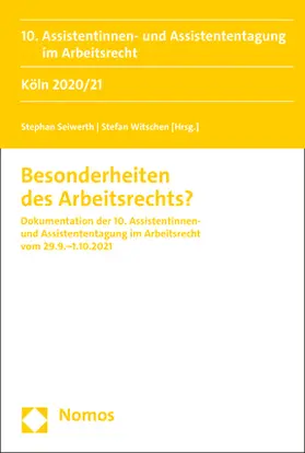 Seiwerth / Witschen |  Besonderheiten des Arbeitsrechts? | Buch |  Sack Fachmedien