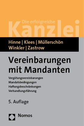 Hinne / Klees / Müllerschön | Vereinbarungen mit Mandanten | Buch | 978-3-8487-8774-6 | sack.de