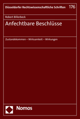 Billerbeck | Billerbeck, R: Anfechtbare Beschlüsse | Buch | 978-3-8487-8785-2 | sack.de