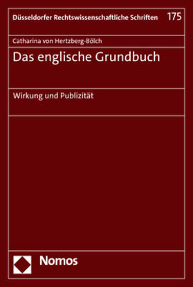 von Hertzberg-Bölch | Hertzberg-Bölch, C: Das englische Grundbuch | Buch | 978-3-8487-8830-9 | sack.de