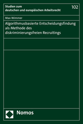 Wimmer | Wimmer, M: Algorithmusbasierte Entscheidungsfindung als Meth | Buch | 978-3-8487-8924-5 | sack.de