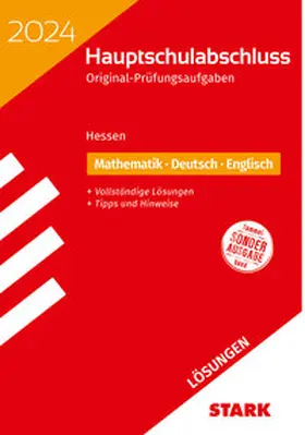  STARK Lösungen zu Original-Prüfungen Hauptschulabschluss 2024 - Mathematik, Deutsch, Englisch - Hessen | Buch |  Sack Fachmedien