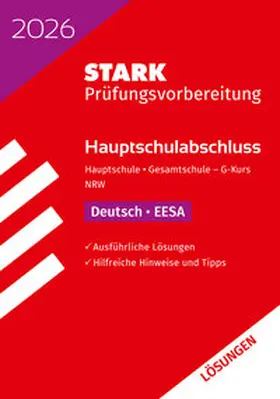  STARK Lösungen zu Deutsch G-Kurs - Hauptschulabschluss (EESA) 2026 NRW - Prüfungsvorbereitung | Buch |  Sack Fachmedien
