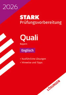  STARK Lösungen zu Englisch 9. Klasse - Quali Mittelschule 2026 Bayern - Prüfungsvorbereitung | Buch |  Sack Fachmedien