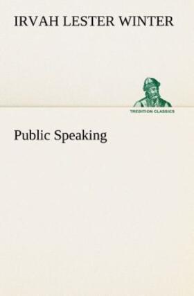 Winter |  Public Speaking | Buch |  Sack Fachmedien