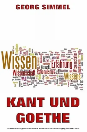 Simmel |  Kant und Goethe | eBook | Sack Fachmedien