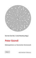 Garrido / Maeding / Caner-Liese |  Peter Szondi | Buch |  Sack Fachmedien