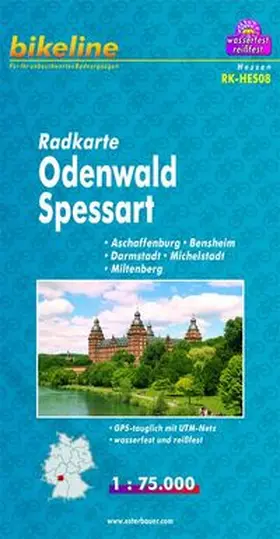  Bikeline Radkarte Deutschland Odenwald, Spessart 1 : 75 000 | Sonstiges |  Sack Fachmedien