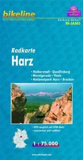  Bikeline Radkarte Deutschland Harz 1 : 75 000 | Sonstiges |  Sack Fachmedien