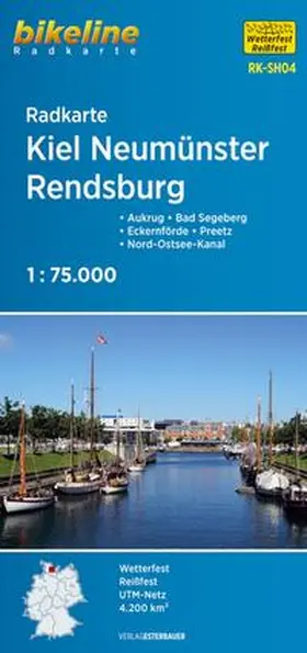  Bikeline Radkarte Kiel Neumünster Rendsburg 1 : 75 000 | Sonstiges |  Sack Fachmedien