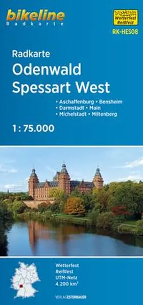 Radkarte Odenwald Spessart West (RK-HES08) | Sonstiges |  Sack Fachmedien