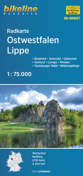  Radkarte Ostwestfalen Lippe 1:75.000  (RK-NRW07) | Sonstiges |  Sack Fachmedien