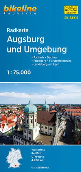 Verlag |  Radkarte Augsburg und Umgebung 1:75.000 (RK-BAY15) | Sonstiges |  Sack Fachmedien