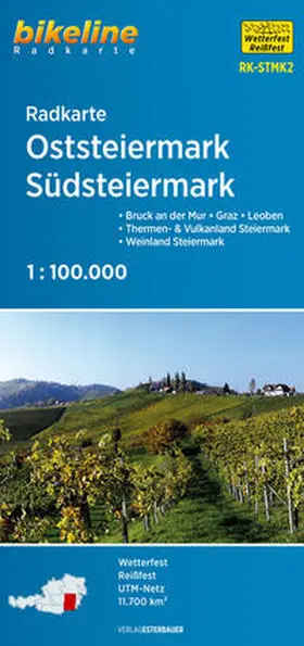  Radkarte Oststeiermark, Südsteiermark 1:100.000 | Sonstiges |  Sack Fachmedien