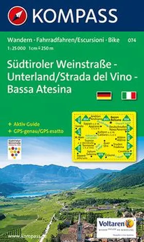  Südtiroler Weinstraße - Unterland / Strada del Vino - Bassa Atesina 1 : 25 000 | Sonstiges |  Sack Fachmedien