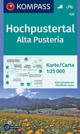  KOMPASS Wanderkarte 635 Hochpustertal, Alta Pusteria 1:25.000 | Sonstiges |  Sack Fachmedien