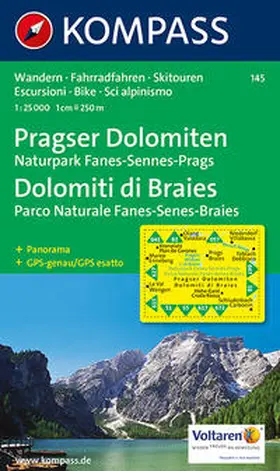  Pragser Dolomiten 1 : 25 000. Naturpark Fanes-Sennes-Prags - Dolomiti di Braies - Parco Naturale Fanes-Senes-Braies 1 : 25 000 | Sonstiges |  Sack Fachmedien
