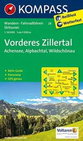  Vorderes Zillertal / Achensee / Alpbachtal / Wildschönau 1 : 50 000 | Sonstiges |  Sack Fachmedien