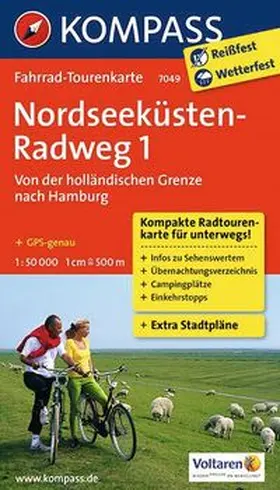  Nordseeküstenradweg 1, Von der holländischen Grenze nach Hamburg/Elbe 1 : 50 000 | Sonstiges |  Sack Fachmedien