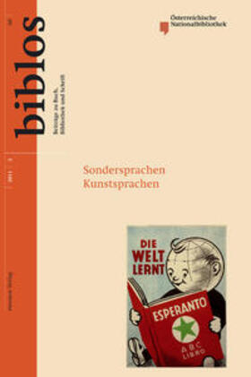 Österreichische Nationalbibliothek | Sondersprachen Kunstsprachen | Buch | 978-3-85161-058-1 | sack.de