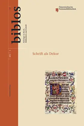 Österreichische Nationalbibliothek |  Schrift als Dekor | Buch |  Sack Fachmedien