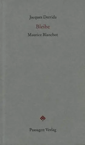 Derrida / Engelmann |  Bleibe | Buch |  Sack Fachmedien