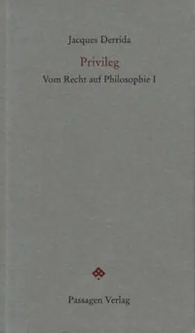 Derrida / Engelmann |  Privileg | Buch |  Sack Fachmedien