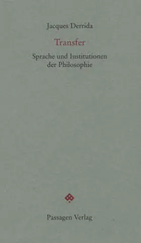 Derrida / Engelmann |  Transfer | Buch |  Sack Fachmedien