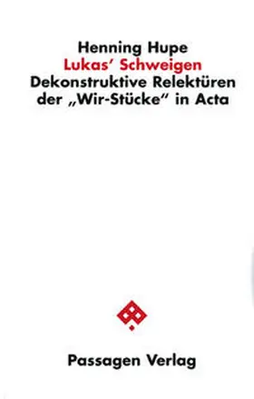 Hupe |  Lukas' Schweigen | Buch |  Sack Fachmedien