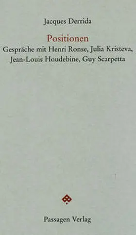 Derrida / Engelmann |  Positionen | Buch |  Sack Fachmedien