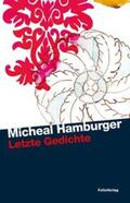 Hamburger / Galbraith |  Letzte Gedichte | Buch |  Sack Fachmedien