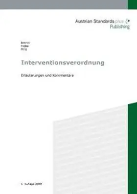 Brandl / Müller / Pritz |  Interventionsverordnung | Buch |  Sack Fachmedien