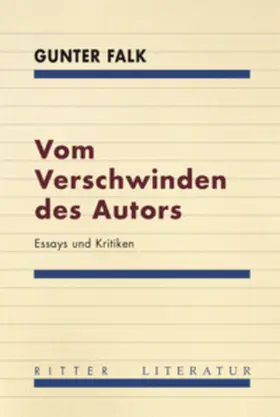 Falk |  Vom Verschwinden des Autors | Buch |  Sack Fachmedien