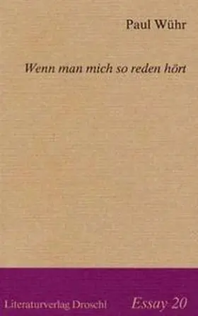Wühr |  Wenn man mich so reden hört | Buch |  Sack Fachmedien