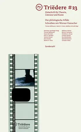 Schmidt / Ballhausen / Hainz |  Triëdere #23: Der philologische Affekt | Buch |  Sack Fachmedien