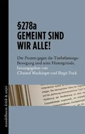 Mackinger / Pack |  § 278a: Gemeint sind wir alle! | Buch |  Sack Fachmedien