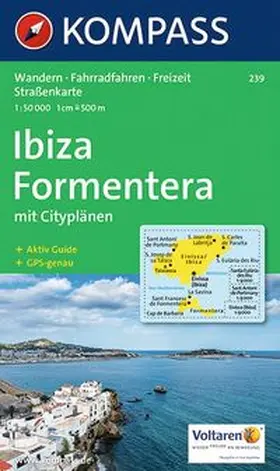  KOMPASS Wanderkarte 239 Ibiza, Formentera 1:50.000 | Sonstiges |  Sack Fachmedien