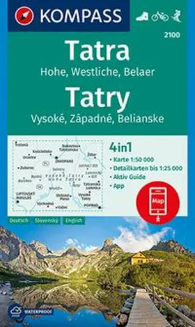  Tatra, Hohe, Wesltiche, Belaer, Tatry, Vysoké, Západné, Belianske 1:50 000 | Sonstiges |  Sack Fachmedien