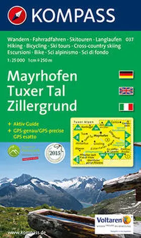 Mayrhofen / Tuxer Tal / Zillergrund 1 : 25 000 | Sonstiges | 978-3-85491-561-4 | www.sack.de