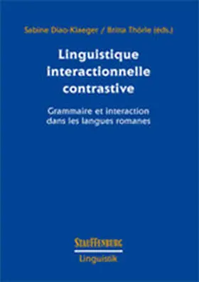Diao-Klaeger / Thörle |  Linguistique interactionnelle contrastive | Buch |  Sack Fachmedien