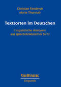 Fandrych / Thurmair |  Textsorten im Deutschen | Buch |  Sack Fachmedien