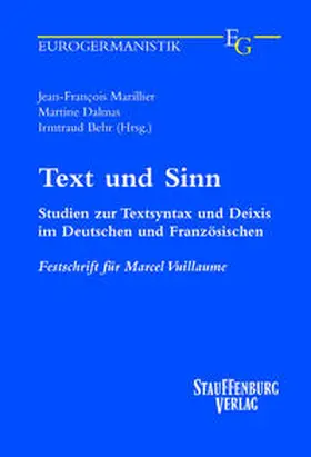 Marillier / Dalmas / Behr |  Text und Sinn | Buch |  Sack Fachmedien