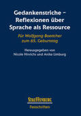 Hinrichs / Limburg |  Gedankenstriche - Reflexionen über Sprache als Ressource | Buch |  Sack Fachmedien