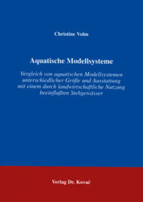 Volm | Aquatische Modellsysteme | Buch | 978-3-86064-640-3 | sack.de