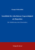 Mohiyeddini |  Sensibilität für widerfahrene Ungerechtigkeit als Disposition | Buch |  Sack Fachmedien