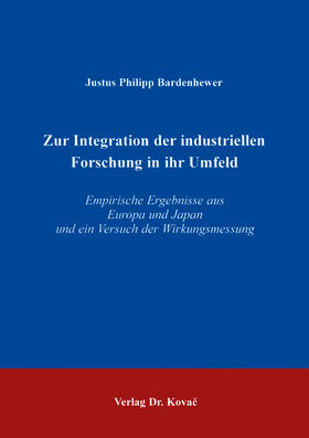 Bardenhewer | Zur Integration der industriellen Forschung in ihr Umfeld | Buch | sack.de